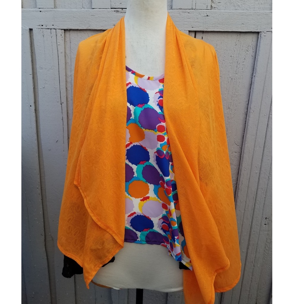 3X NWT PLUS SIZE ORANGE NEON CARDIGAN